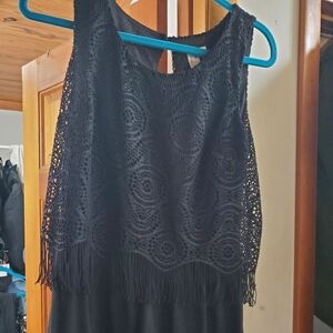 Elegant Black Lace Mini Culotte NWT